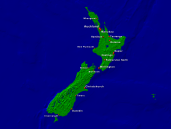 Neuseeland Städte + Grenzen 1600x1200